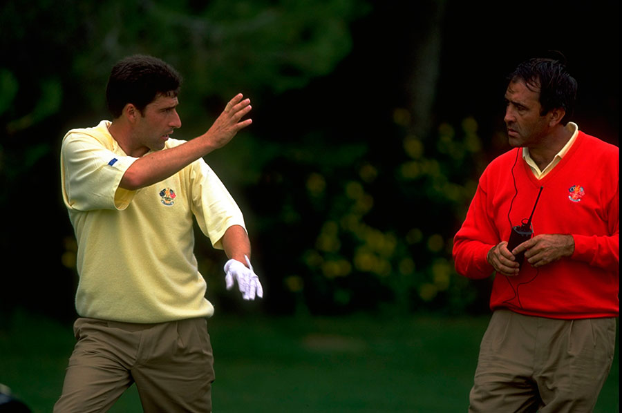 José María Olazábal y Severiano Ballesteros en la Ryder Cup de 1997