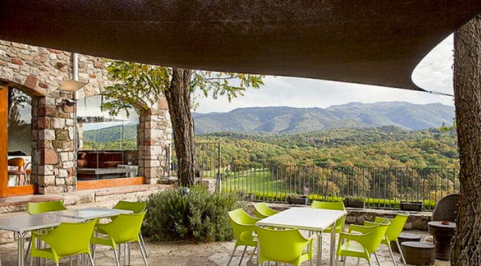 Impresionante vista desde el Restaurant l'Estanyol Golf Montanyà El Brull